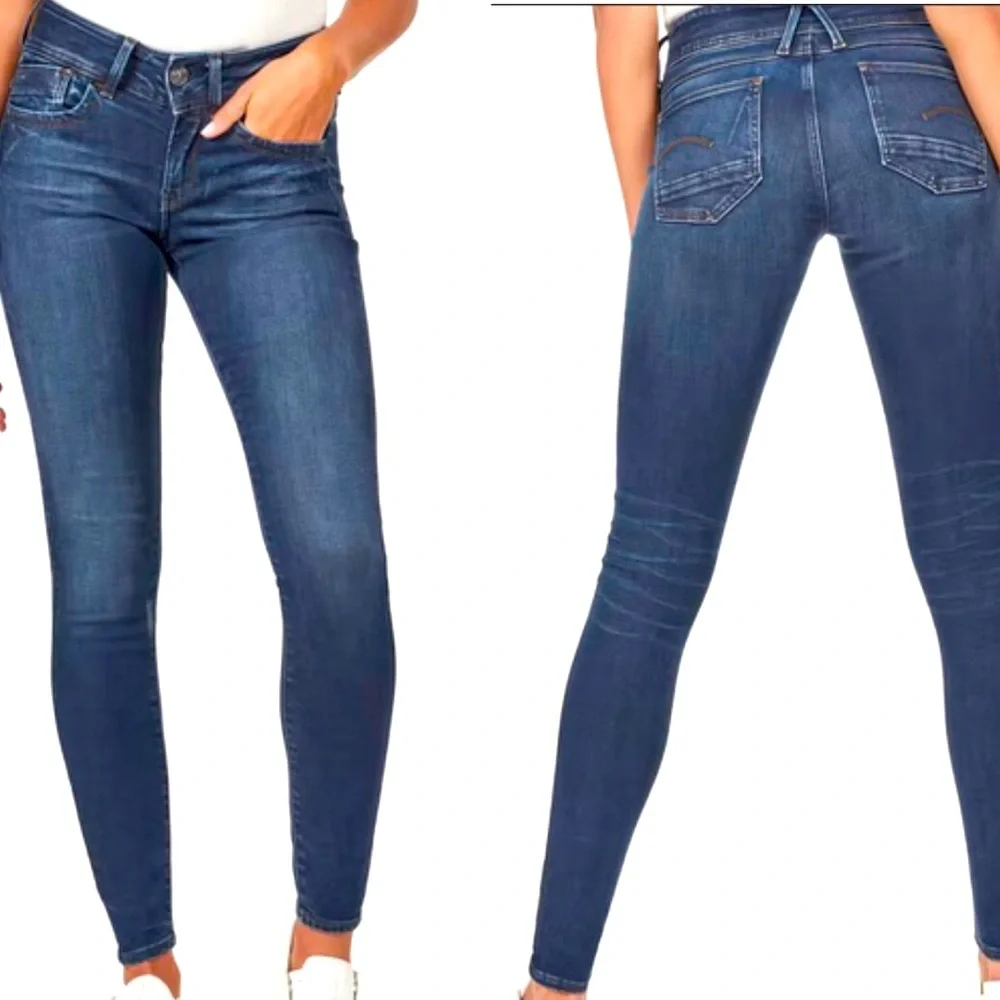 G-Star Lynn Mid Rise Super Skinny Jeans - Picture 1 of 16